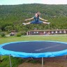 Kvikne Camping - Blick vom Trampolin zum Hauptgebäude